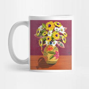 Floral in pottery vase Mug